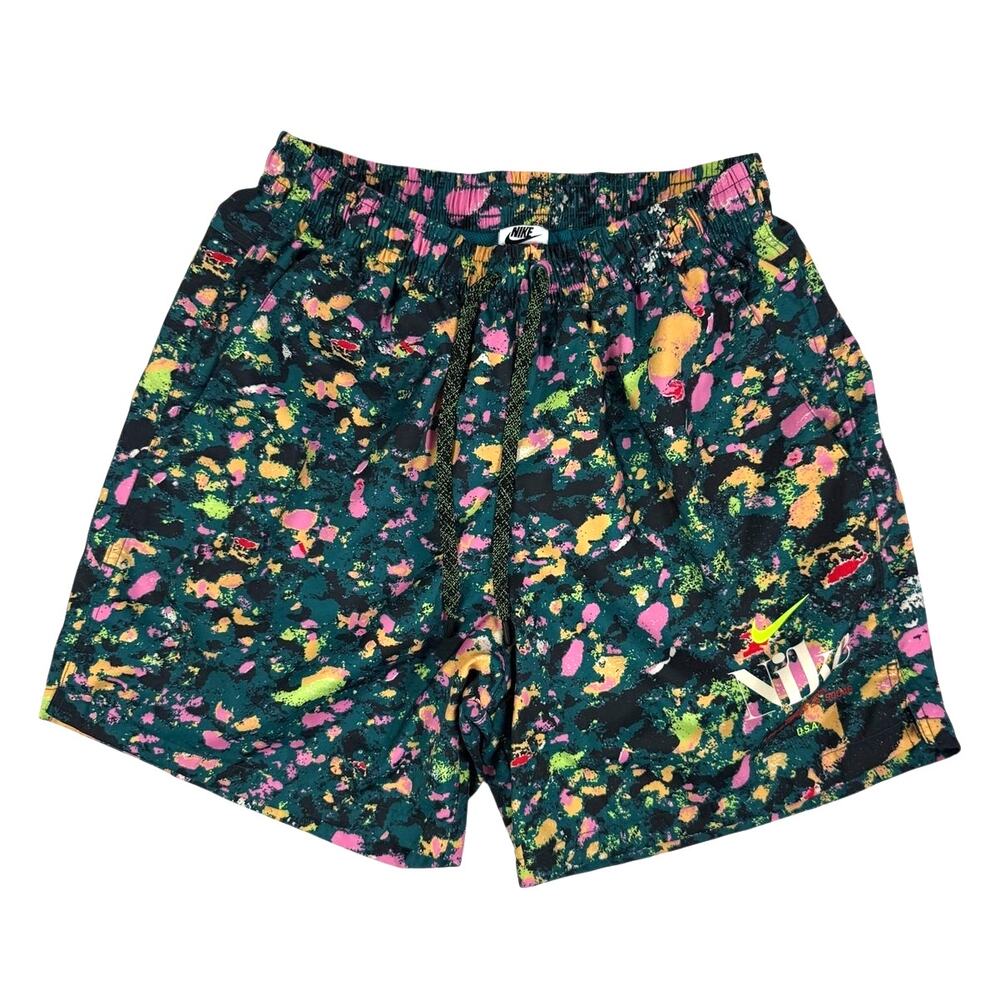 Nike Multicolor Paint Splatter Mesh Lined Shorts Men's Medium